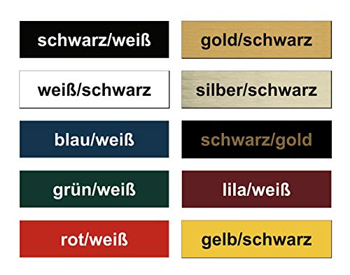 2x Klingelschild selbstklebend - Made in Germany - Briefkastenschild Briefkasten-Namensschild Türschild mit Gravur - Witterungsbeständig 2x Klingelschild selbstklebend - Made in Germany - Briefkastenschild Briefkasten-Namensschild Türschild mit Gravur - Witterungsbeständig von Gravierwerkstatt