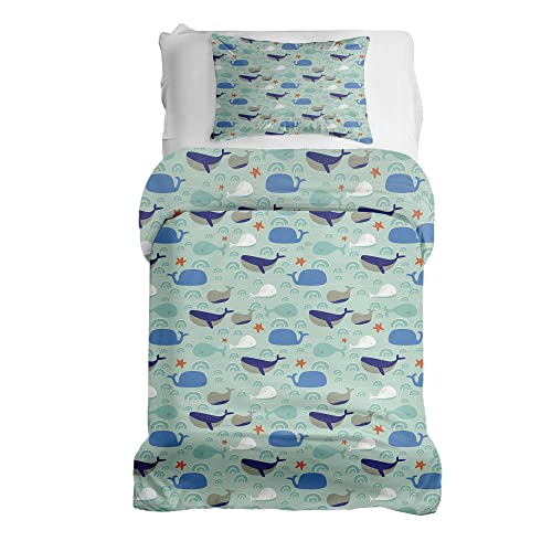 Gravity Kinder Bettwäsche Set Gewichtsdecke Bezug aus Baumwolle Schlaufen Bezugssystem Deckenezug 135x200cm und Kissenbezug 40x60cm für Kinder/Jugendliche Wal Meer grün blau Gravity Kinder Bettwäsche Set Gewichtsdecke Bezug aus Baumwolle Schlaufen Bezugssystem Deckenezug 135x200cm und Kissenbezug 40x60cm für Kinder/Jugendliche Wal Meer grün blau von Gravity