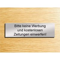 Briefkastenschild - Bitte Keine Werbung & Zeitung Einwerfen Verschiedene Farben von Gravola