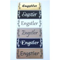 Briefkastenschild Tuerschild Namensschild Klingelschild Selbstklebend Mit-Gravur Briefkastenschild Tuerschild Namensschild Klingelschild Selbstklebend Mit-Gravur von Gravola