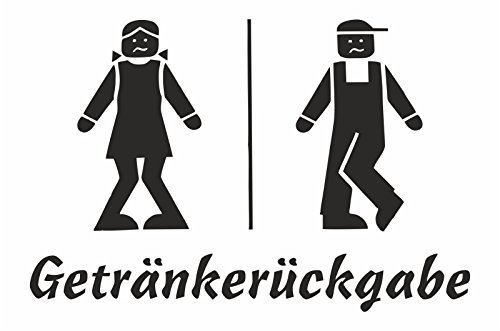 Getränkerückgabe, lustiges Schild, Toilette, WC, KLO von Gravola