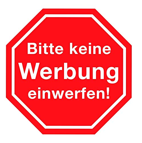 Gravola Keine Werbung 5cmx5cm Stopschild von Gravola