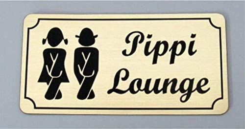 Gravola Pippi Lounge, Türschild, WC Schild,Damen, Herren, Toilettenschild von Gravola