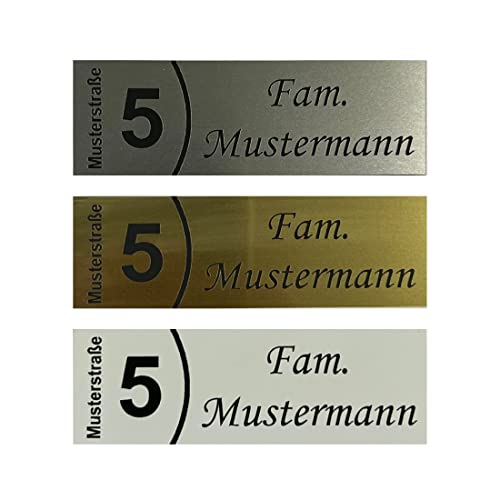 Klingelschild Türschild Briefkastenschild Namensschild Straße Hausnummer Klebend von Gravola