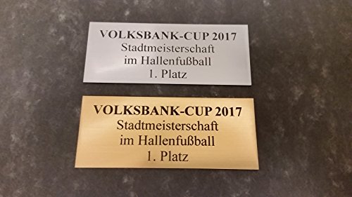 Pokalschild selbstklebend Schilder Trophäe Gravurschild Pokal Gravur Türschild Trophäen Pokalschild selbstklebend Schilder Trophäe Gravurschild Pokal Gravur Türschild Trophäen von Gravola