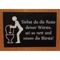 Toilettenschild Lustiges Schild Wc Toilette Sauber Halten Klebeschild von Gravola