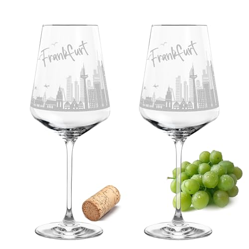 Gravur-Max Leonardo Weinglas mit Gravur 2er-Set Skyline Frankfurt mit einer hochwertigen 360° Gravur Ihrer Stadt Weißweinglas Leonardo Puccini 560ml Gravur-Max Leonardo Weinglas mit Gravur 2er-Set Skyline Frankfurt mit einer hochwertigen 360° Gravur Ihrer Stadt Weißweinglas Leonardo Puccini 560ml von Gravur-Max
