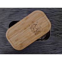 Brotdose Katze Fuchs Hase Kinder Tier Kuscheltier Personalisiert Gravur Bambus Lunchbox Frühstück Brotbox Brotdose Katze Fuchs Hase Kinder Tier Kuscheltier Personalisiert Gravur Bambus Lunchbox Frühstück Brotbox von GravurHandwerk