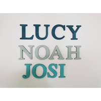 Holzbuchstaben Kinderzimmer Name Wanddeko Personalisiert Türschild Holz Wunschname von GravurHandwerk