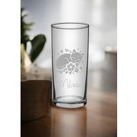Trinkglas Mit Niedlicher Katze Und Deinem Wunschnamen, Geschenk Für Katzen Liebhaber, 290 Ml, Spülmaschinenfest von LiasWerkstatt