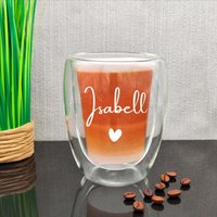 Thermoglas Personalisiert Kaffee Gravur Thermo Doppelwandiges Trinkglas Mit Graur Namen Geschenke Für Sie Ihn Geschenkidee von GravurMeisterArtikel