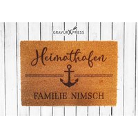 Personalisierte Fußmatte Fussmatte Personalisiert Familie/Individuell Dekorativ Unikat Kokosfußmatte Türmatte Türvorleger von GravurXpress