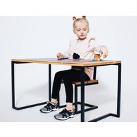 Kinder Tischset, Kindertisch, Kindertischset, Kindermöbel, Kinderbank, Kinderspieltisch, Aktivitätstisch, Kreidetafeltisch von GrawFurniture