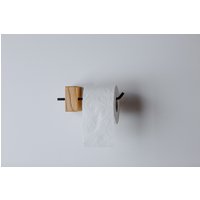 Toilettenpapierhalter Kleine Wandhalterung Für Badezimmer, Handgefertigte Aus Holz, Klopapierhalter von GrawFurniture