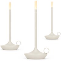 Graypants Wick LED Akkuleuchte, 3er Set nebelgrau von Graypants