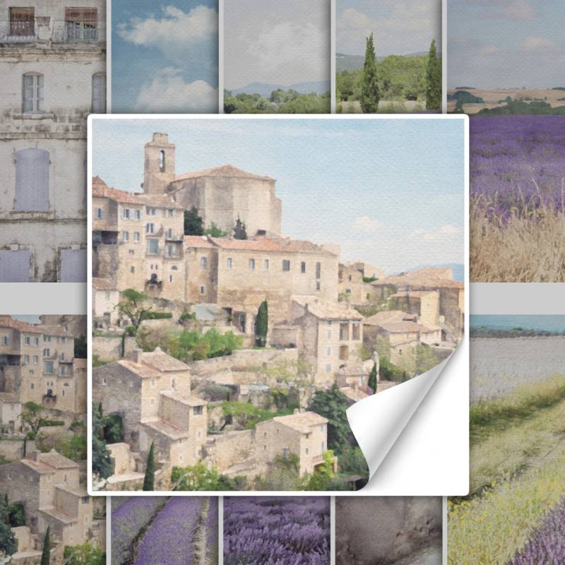 Fliesenaufkleber Mediterran Lavendel Aquarell von Graz Design