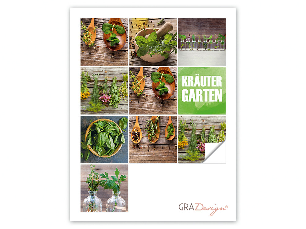 Fliesenaufkleber Set Kräuter Garten von Graz Design