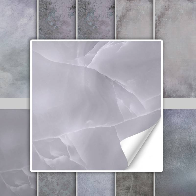 Fliesenaufkleber Shabby Chic Textur Flieder blau von Graz Design