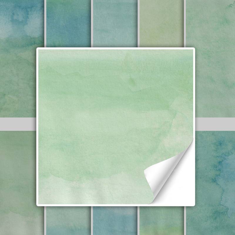 Fliesenaufkleber Textur Grün Aquarell von Graz Design
