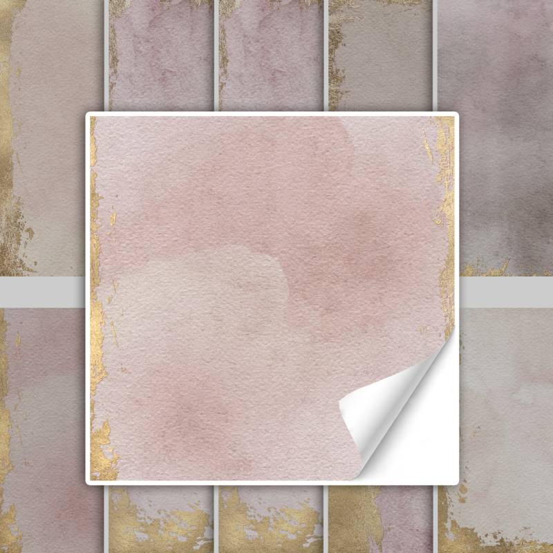 Fliesenaufkleber Textur Shabby Chic Altrosa Gold von Graz Design