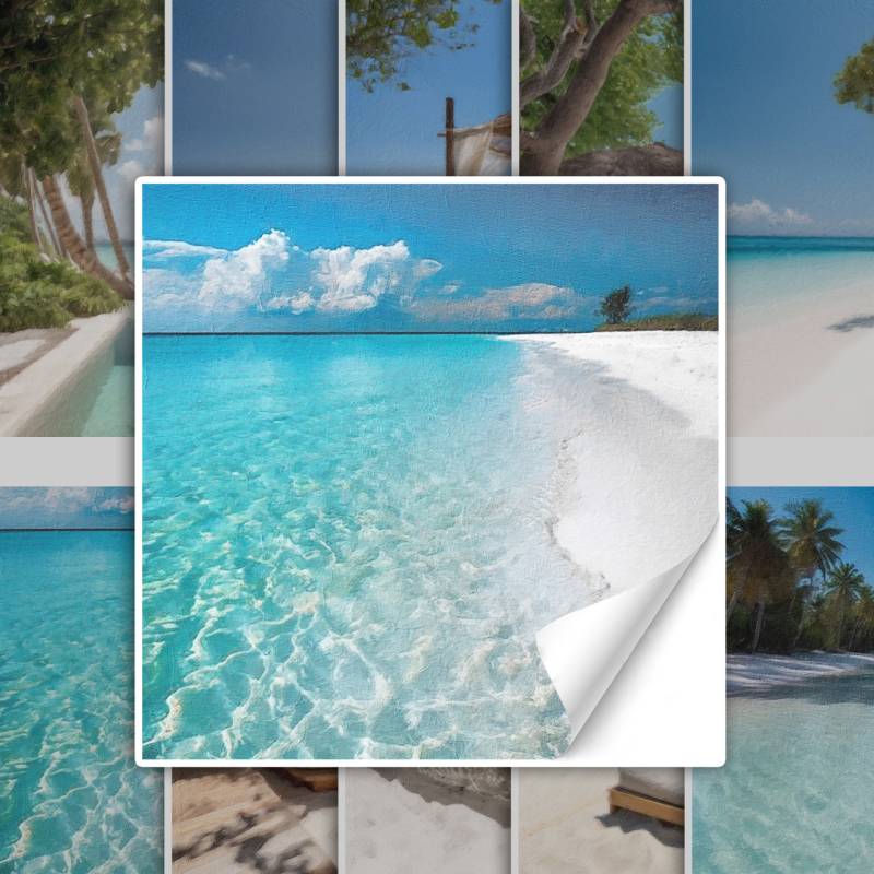 Fliesenaufkleber Türkis Wasser Strand Lagune von Graz Design