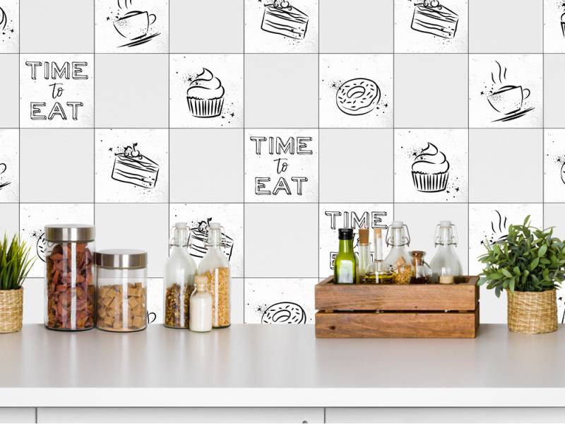 Fliesenaufkleber für Küchenfliesen Kuchen Motiv von Graz Design