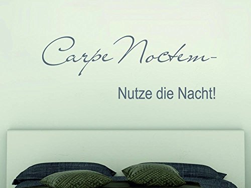 Graz Design 670074_40_080 Wandtattoo Deko Schlafzimmer Ideen Wandtattoos Wand Spruch Zitat Carpe Noctem Nacht 110x40cm Braun von GRAZDesign