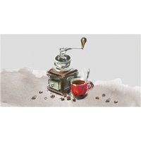 Sichtschutzfolie Fensterfolie Für Küche Motiv "Kaffeemühle" Mit Kaffee Tasse Blickdicht 57cm Hoch Sichtschutz Folie Fenster Div. Breiten von GrazDesign