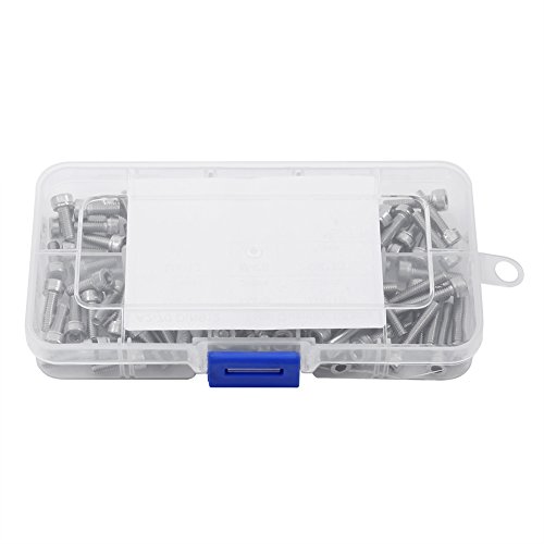 120pcs M4 -Schrauben, Schraubenmuttern Waschmaschinen Set, M4 6 8 10 12 16 20 Edelstahl -Hexagon -Buchse Kappe Kopfschrauben Accessoire Kit Din912 von Grcfumo