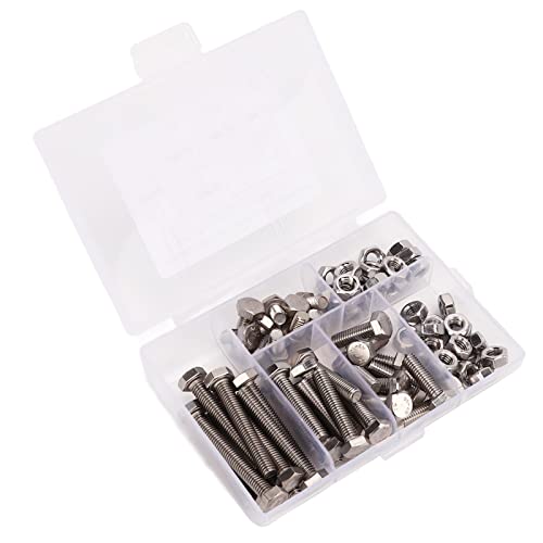80 Stcs M6 Sechskantmutter Set, Edelstahl M6 Sechskantschraube und Nusskit, Sechskantbuchkapel -Kappenschrauben Muttern Sortiment Kit für Industriemöbel 80 Stcs M6 Sechskantmutter Set, Edelstahl M6 Sechskantschraube und Nusskit, Sechskantbuchkapel -Kappenschrauben Muttern Sortiment Kit für Industriemöbel von Grcfumo