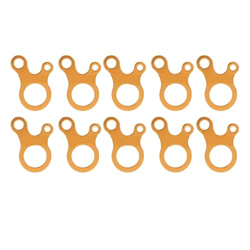 GRCFUMO 3 Löcher Seilspanner, Aluminiumlegierung Zeltkabel Paracord Spanner, Guy Line -Kabel -Anstrengungsverkleidungen für Zeltcamping -Wanderwanderung im Freien im Freien im (Gold) von Grcfumo