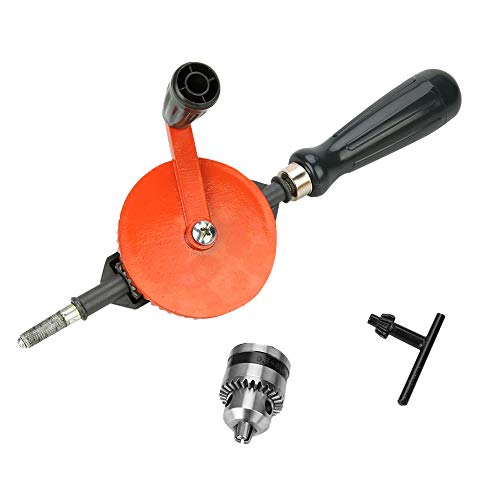 Grcfumo 1 Pc Portable, Classic Yankee Push Drill Set, Hand Crank Drill Mini Manual Drill with Double Pinions for Wood Plastic (1/4 inch) von Grcfumo