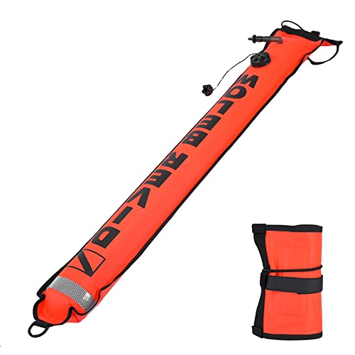 Grcfumo 1 Pc Surface Marker Buoy, High Visible Diving Surface Marker Buoy, 4FT High Visibility Inflatable Scuba Diving SMB Surface Signal Marker Buoy Accessory (Red) von Grcfumo