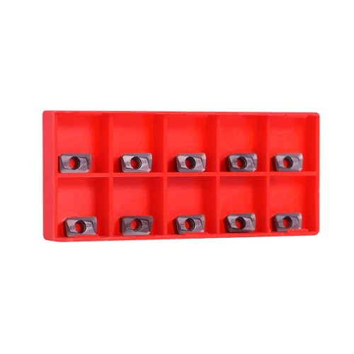 Grcfumo 10pcs CNC -Karbidspitzen Einsätze, Blattschneider Drehwerkzeug mit Kasten, Vergasungseinsätzen zur Verarbeitung von Stahl und Edelstahl von Grcfumo