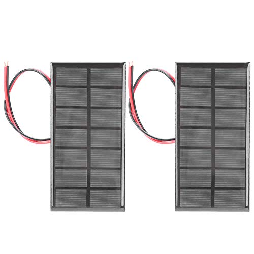 Grcfumo 2 PCs 3,5 V 250 mA hohe Effizienz -Solarmodule, DIY Polysilicon Solar Cell Ladegerät mit 30 cm Kabel für Outdoor Camping von Grcfumo