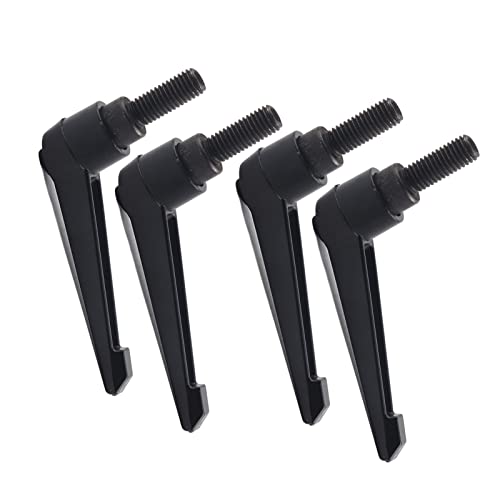 Grcfumo 4PCS Male Thread Adjustable Handles, Handle Adjustable Clamping Lever Thread Push Button Ratchet, Metal Machine Knobs Adjustable Fixing Handle M10 Male Thread (Screw length 25MM) von Grcfumo