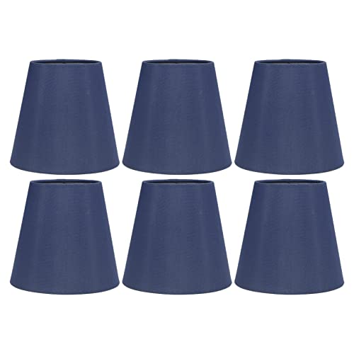 Grcfumo 6pcs Stofflampenschirm, moderne einfache gute Lichtgetriebetischlampenschatten, moderne Lampenabdeckung für E14 -Lampen Deckenlampe (A3 01 Weinrot) (A3 02 Dunkelblau) von Grcfumo