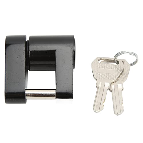 Grcfumo Anhängerkupplungskupplungsschloss, Anhängerkupplungsschlösser, schwarze 1 4 -Zoll -Anhängerschloss Zine -Legierung Anti -Diebstahl Anhängerkupplung Kuppler -Lock mit 2 Schl von Grcfumo