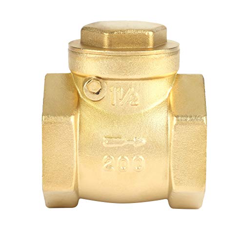 Grcfumo DN40 weibliches Gewinde Messing Non -Return Swing Check Ventil, Einweghorizontal -Check, 232psi verhindern Wasser -Rückfluss von Grcfumo