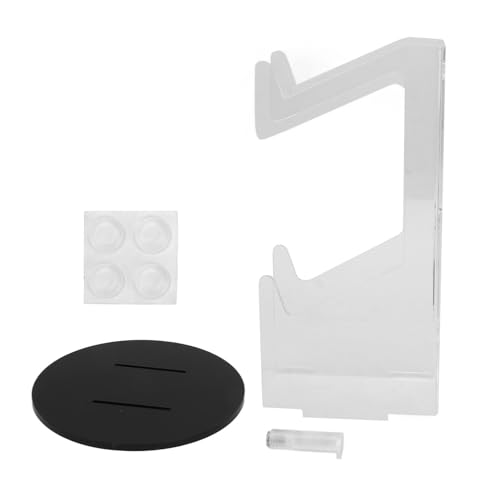 Grcfumo Game -Controller -Halter, Acryl -Desktop -Controller -Display, Stabiler Headset -Controller -Stand für Desktop und Computertabelle (Transparent and Black Rounded Bottom) von Grcfumo