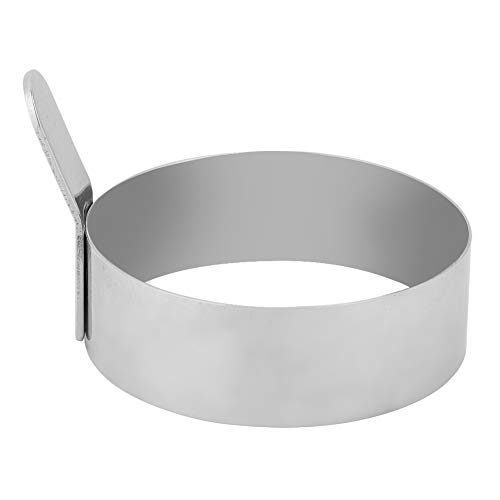 Grcfumo Gebratene Eierform, Pfannkuchenring aus Edelstahl, Pfannkuchenherstellerform, großer Ring für Braten Eier Frühstückswiches Eier McMuffins (Edelstahl 2) von Grcfumo