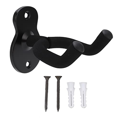 Grcfumo Guitar Wall Mount ER, Guitar Wall Hook Black Metal Hold, Hakenhalter Stand Metal Universal für Ukulele Violin Studio Room (Matte Black) von Grcfumo