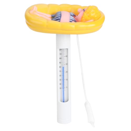 Grcfumo Swimmingpool -Thermometer, Versorgung schwimmender Bojepool -Thermometer, schöne Cartoon -Form schwimmende Swimmingpool -Thermometer -Temperaturmesser mit ℉ ℃ Display von Grcfumo
