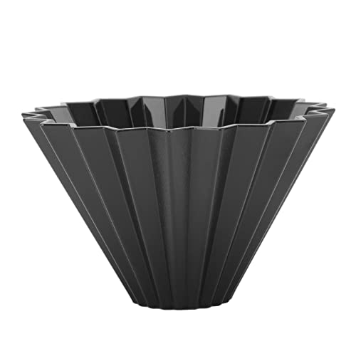 Kaffeefilter zum Übergießen, Origami-Kegel-Kaffeefilterbecher, handgebrühtes Kaffeesieb für Küchenkaffeemaschine (Black) von Grcfumo