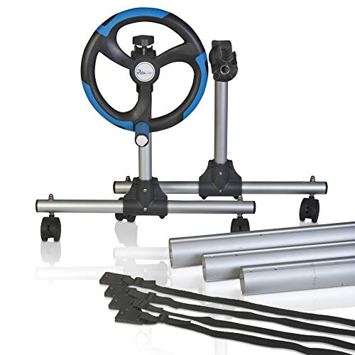 Gre 90172 – Teleskopischer Aufroller für eingelassene Pools, maximale Breite 5,50 m, eloxiertes Aluminium und drehbare Räder von Gre