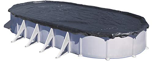 Gre CIPROV731 - Winterabdeckung für Ovalbecken 710 x 375 cm oder Achtform-Becken 640 x 390 cm, Farbe schwarz von Gre
