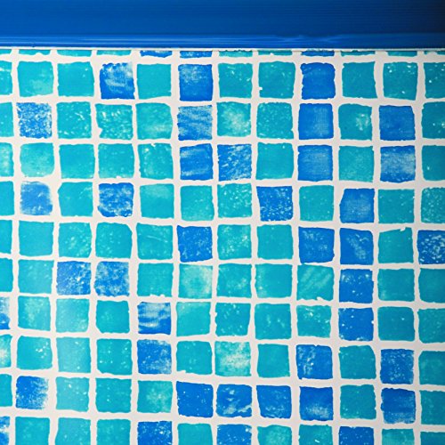 Gre FPROV737 - Poolfolie für ovale Pools, 730 x 375 x 132 cm (Länge x Breite x Höhe), Hängesystem, Farbe Mosaikoptik von Gre