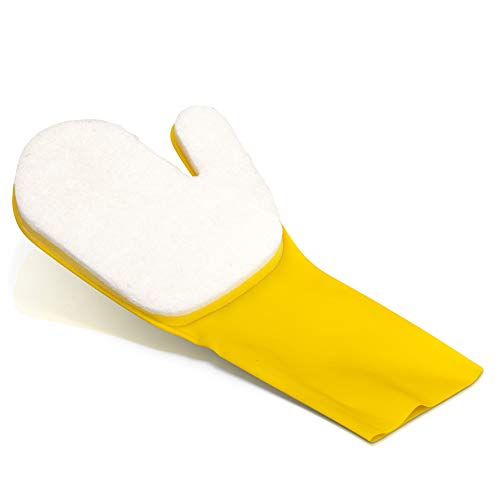 Gre GFL5 - Handschuh mit Schwamm für die Wasserlinie des Pools, Gelb / weiß, 1 Stück (1er Pack) von Gre