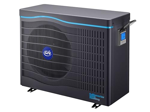 Gre HPGIC30 - Full Inverter-Wärmepumpe für Pools bis zu 30 m³, iAqualink+ App-Steuerung und hohe Energieeffizienz von Gre