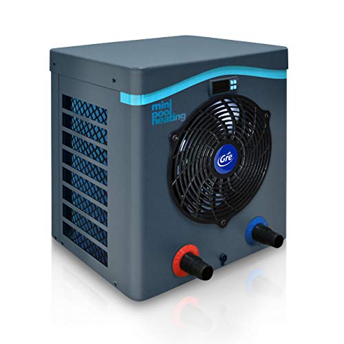 Gre HPM30 - Mini-Wärmepumpe für Aufstellpools bis zu 30 m³, Heizsystem für Aufstellpools, Farbe Grau von Gre